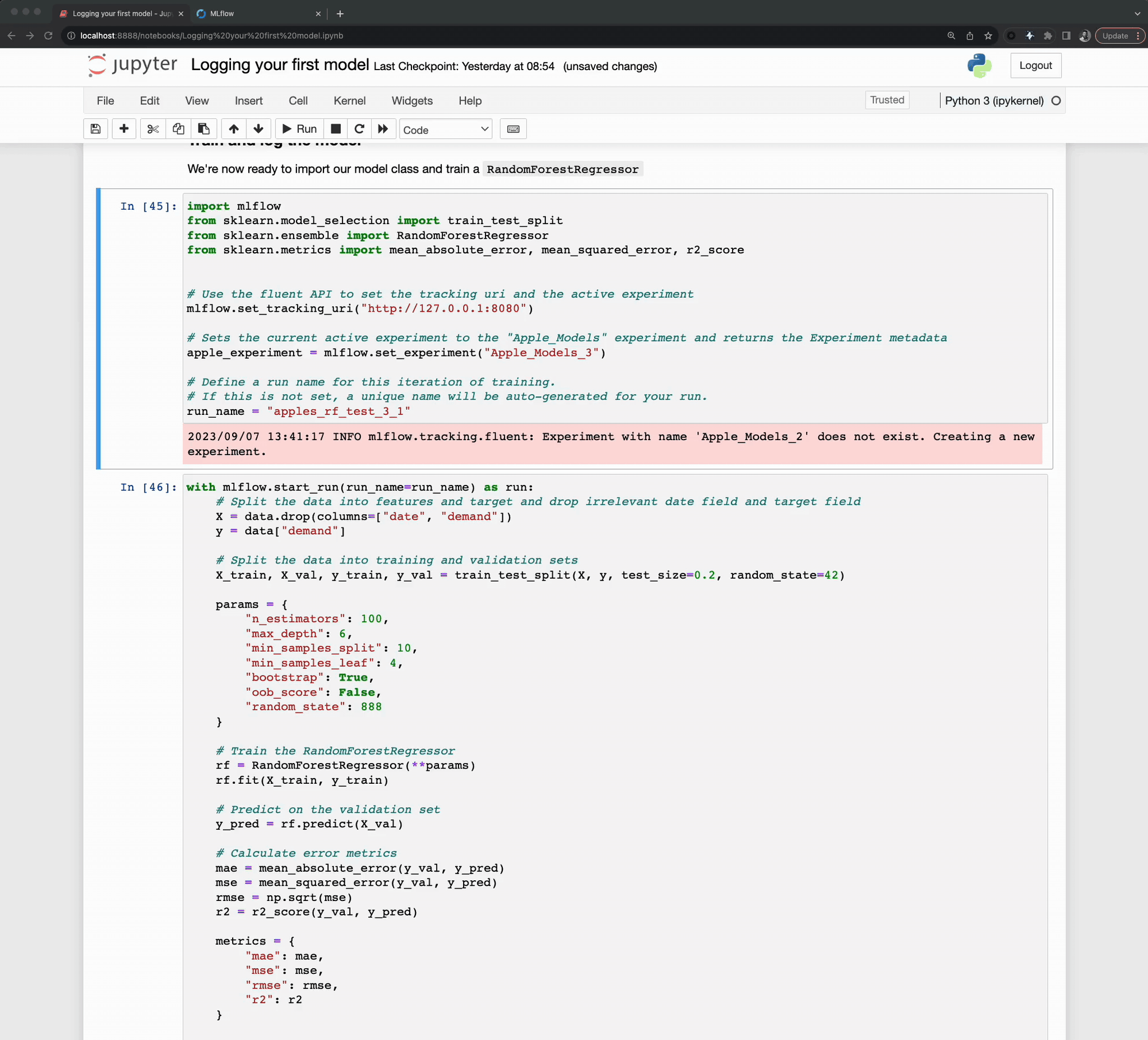 Checking the results of the test