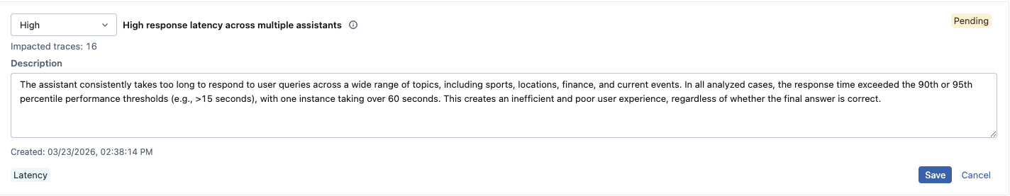 Editing issue details